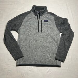 Patagonia Better Sweater Mens M Gray 1/4 Zip Fleece Pullover Outdoor